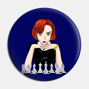 the queen gambit, beth harmon in mexico chessboard Pin