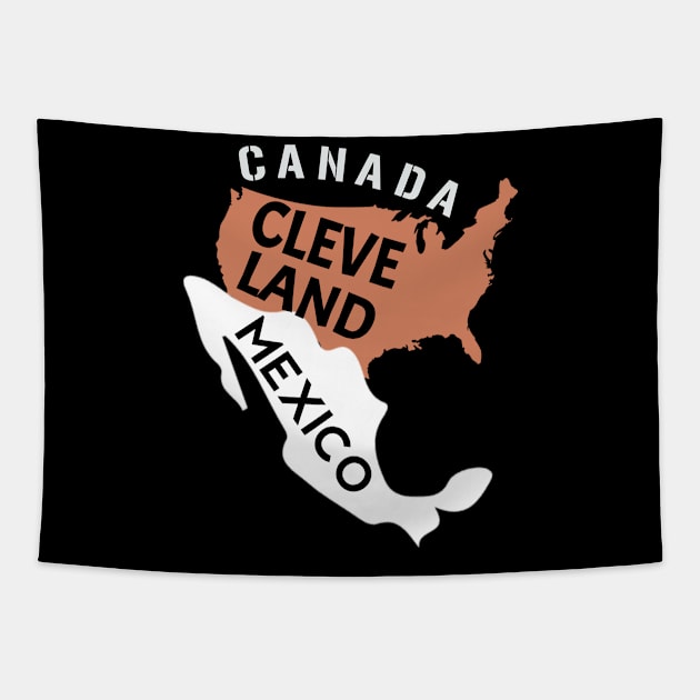 Canada Cleveland Mexico Tapestry by soufyane