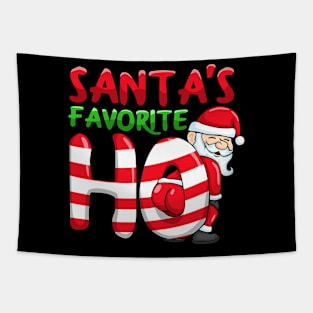 Santas Favorite Ho Santa favourite Ho Funny Girls Christmas Tapestry