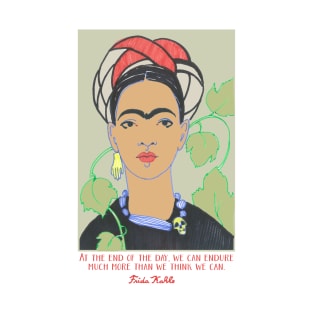 FRIDA KAHLO Mexican Feminist portrait T-Shirt