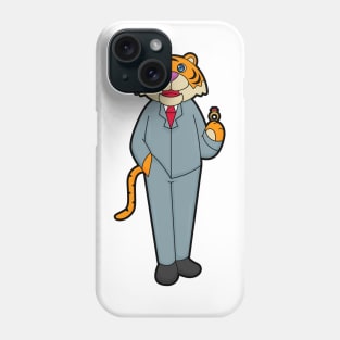 Tiger as Groom with Wedding ring Phone Case