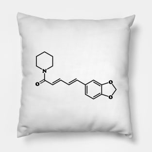 Black Pepper Piperine Molecule Chemical Formula Pillow