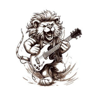 Lion playing guitar T-Shirt