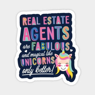 Real Estate Agents are like Unicorns Gift Idea Magnet