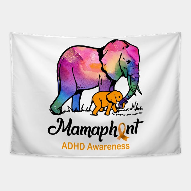 Mama Elephant Mamaphant ADHD Awareness Tapestry by ThePassion99