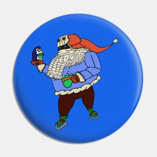 Bard and a penguin Pin