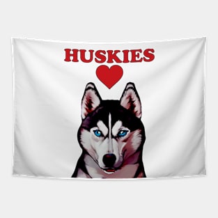 Huskies Love Tapestry