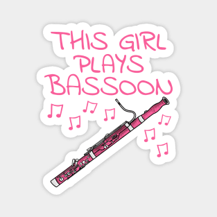 This Girl Plays Bassoon, Female Bassoonist, Woodwind Musician Magnet