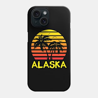 Sarcastic Alaska 80s Tropical Sunset Phone Case