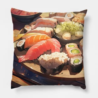 Delicous Japanese Food Sushi - Anime Wallpaper Pillow