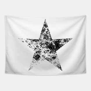 Distressed Big Star in Black Tapestry