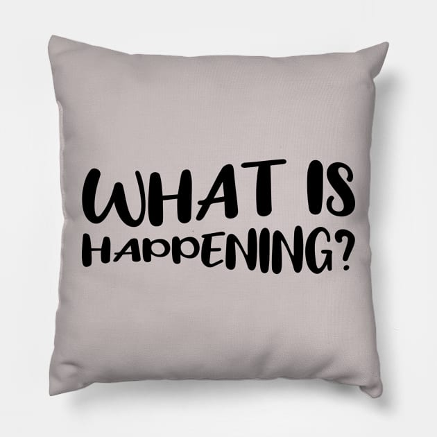 What is happening? Pillow by amyvanmeter