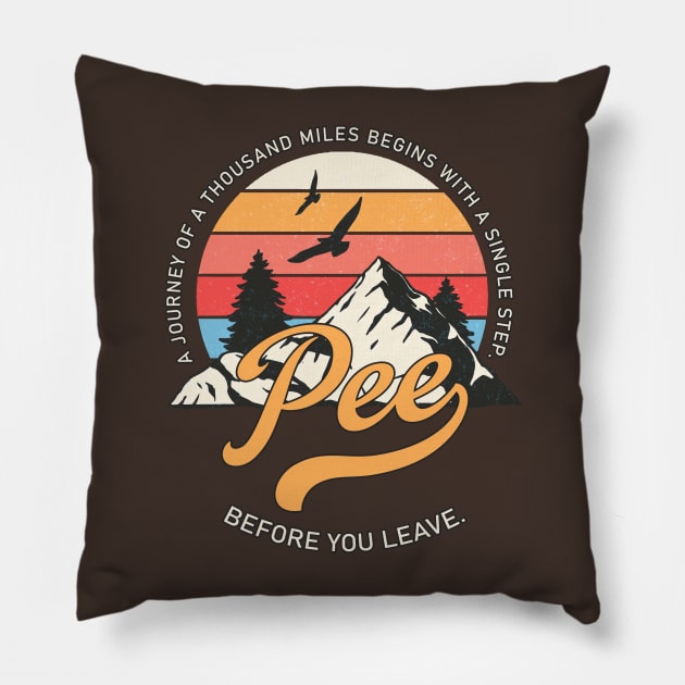 A Journey of A Thousand Miles... Pillow by Doc Multiverse Designs