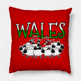 St David's Day Welsh Dragon Sheep Wales Funny Pillow