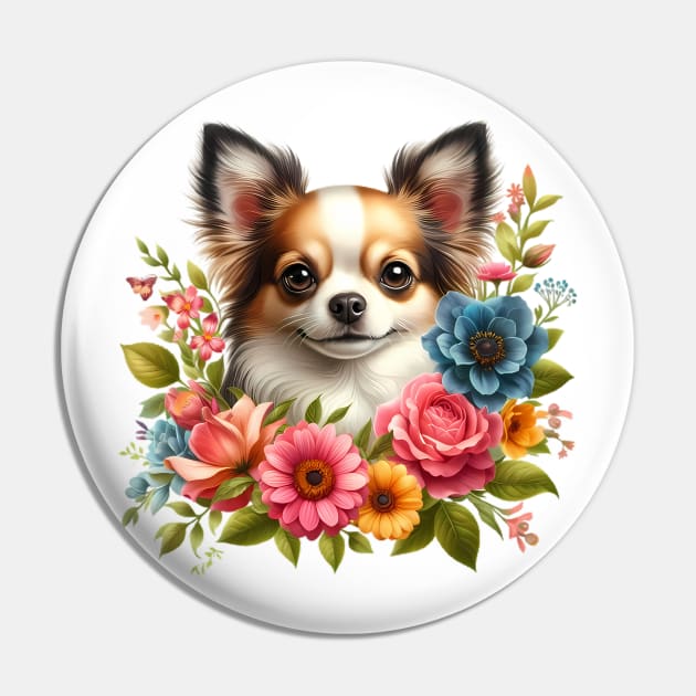 A chihuahua with beautiful colorful flowers Pin by CreativeSparkzz