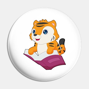 Tiger Book Pin