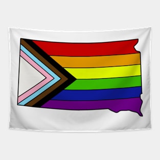 Progress pride flag - South Dakota Tapestry