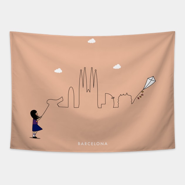 Barcelona Tapestry by Kein Design