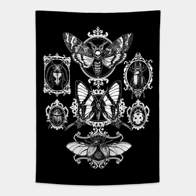 Gothic Framed Insects Tapestry by RavenWake