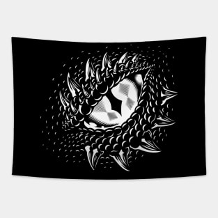 dragon eye monochrome Tapestry