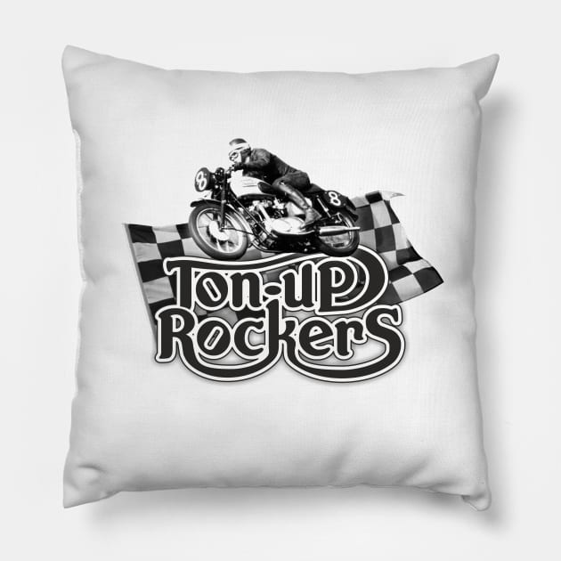 Ton-up Rockers Pillow by Shockin' Steve