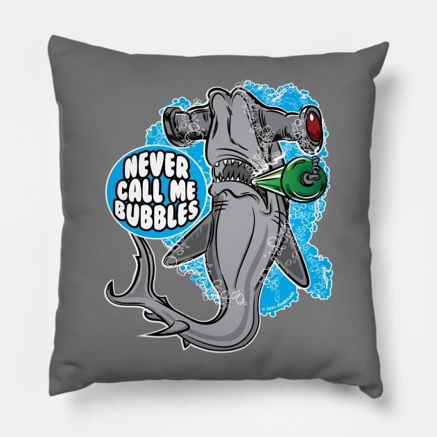 Never call me Bubbles - Hammerhead Shark Pillow by eShirtLabs