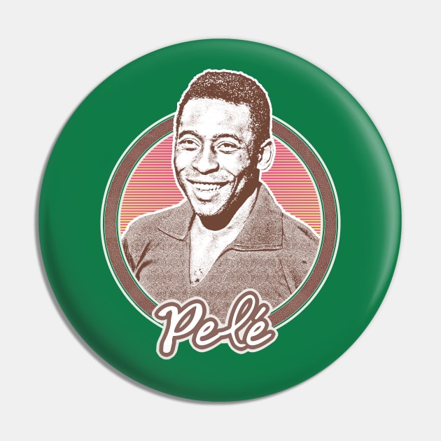 Pelé /// Retro Style Fan Art Design Pin by DankFutura