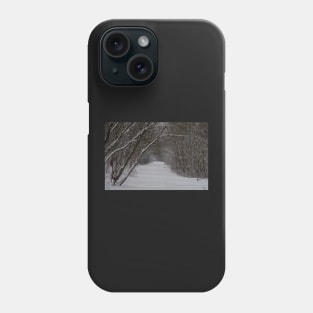 snow uk 2018 tree tunnel beast from the east Phone Case