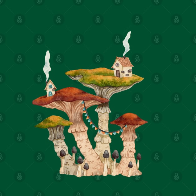 Mushroom Village by Pearl and Plam