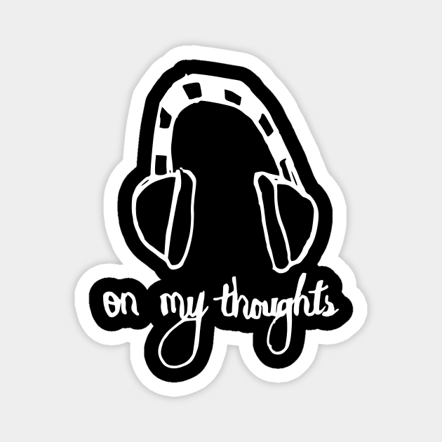 earphone to my thoughts Magnet by Oluwa290