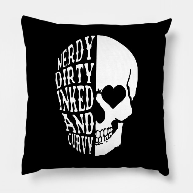 Curvy Goth Chic Pillow by Blackhearttees