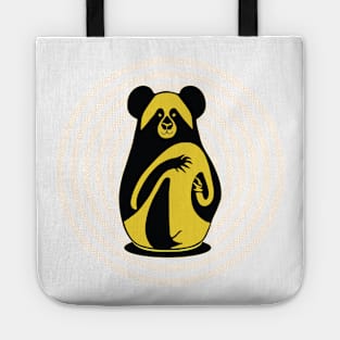 Cute Panda Monk with high energy Tote