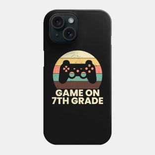 Game On 7th Grade Vintage Sunset Gamer Phone Case