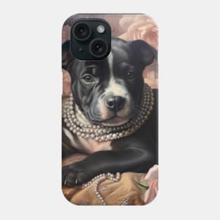 Black Staffy Portrait Phone Case