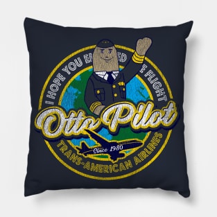 Otto Pilot Airplane Pilot Worn Out Pillow