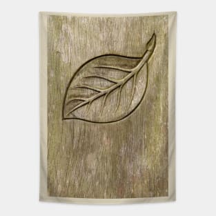 Engraved leaf Tapestry