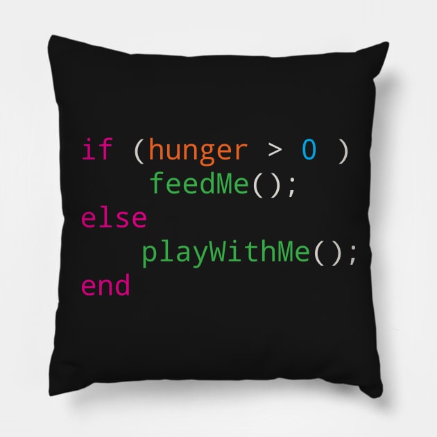 Programmer source code hungry or playing Pillow by Quentin1984