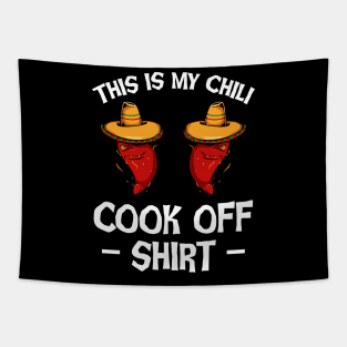 This Is My Chili Cook Off Shirt - Mexican Chilis Peppers Tapestry