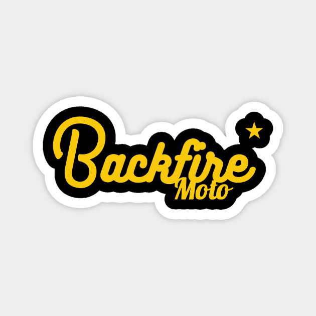 Backfire Moto Yellow Logo Magnet by backfiremoto@gmail.com