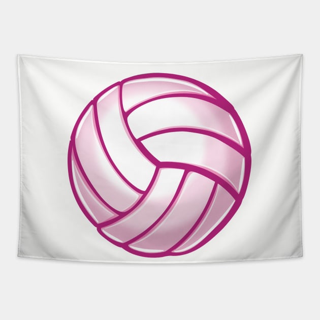 Pink volleyball Tapestry by PnJ