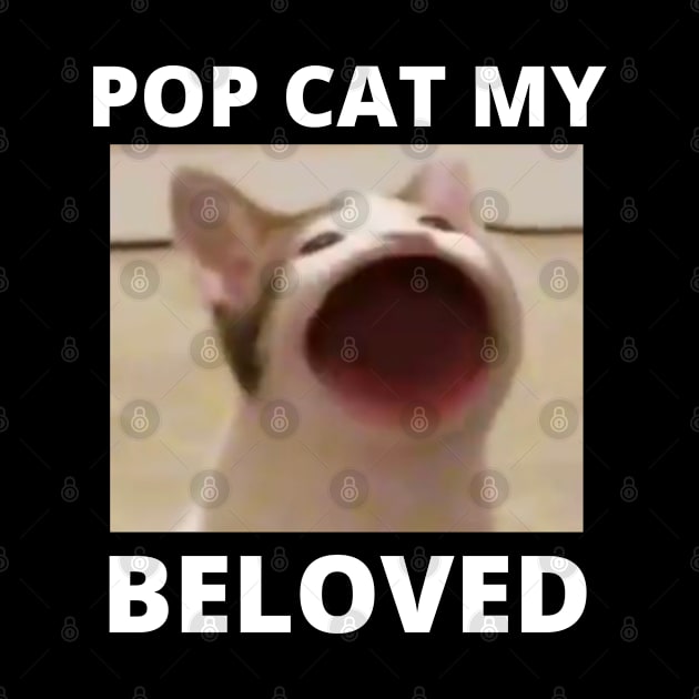 Pop Cat My Beloved Cat Meme Oatmeal by BobaPenguin