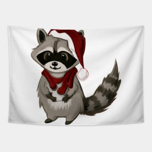 Cute Raccoon Drawing Tapestry