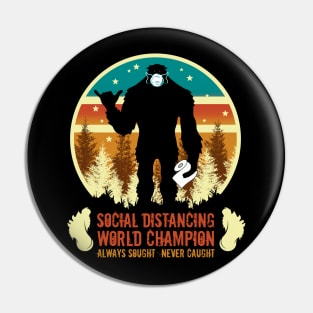 Social Distancing World Champion Pin