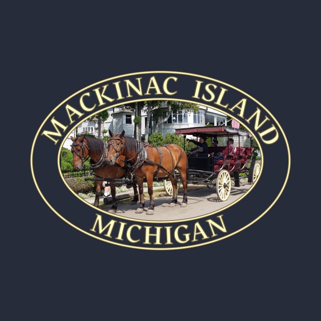 Horse and Carriage on Historic Mackinac Island, Michigan by GentleSeas