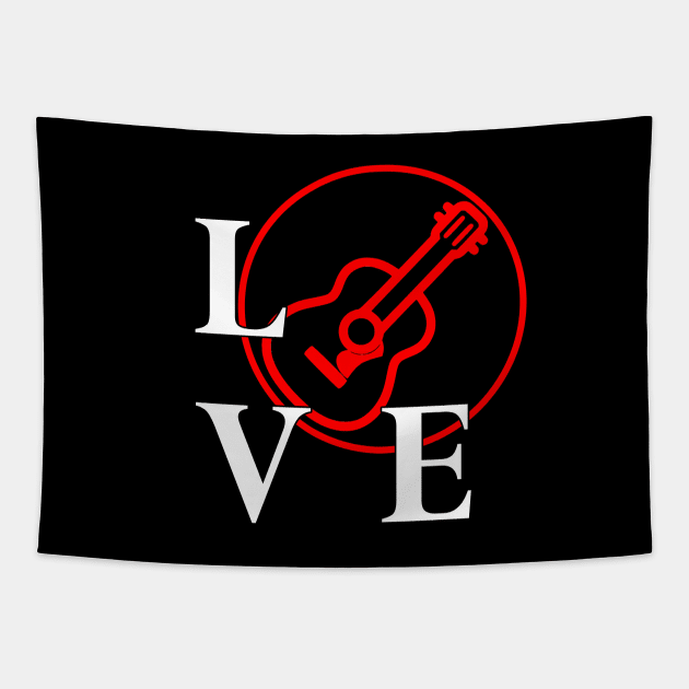 I love to play Guitar for Guitar player music lover Tapestry by Jose Luiz Filho