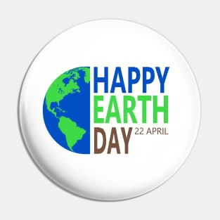 Earth Day 22 April Pin