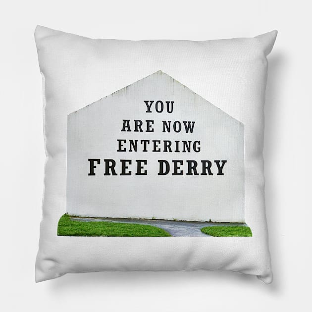 Free Derry Mural Wall Pillow by feck!