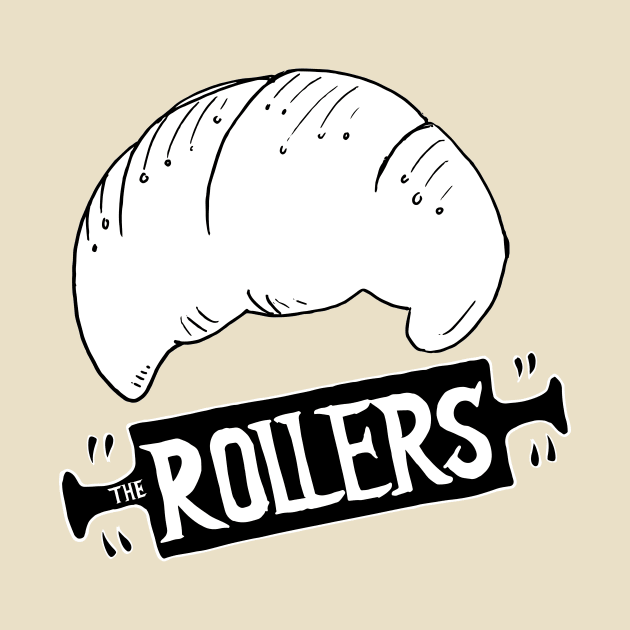 T shirt for croissant lovers the rollers by DoodeeVideo