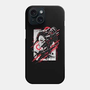 Cyberpunk Girl Sci Fi Drawing Phone Case