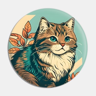 Funny Cute Cat - Colorful Cat Kitty Lover Pin